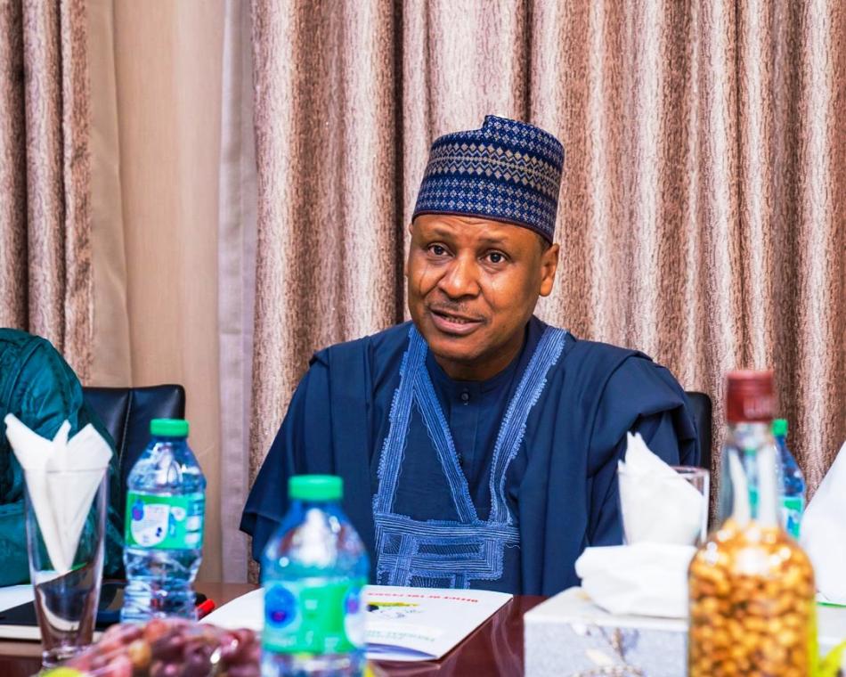 Honourable Minister of Information and National Orientation, Muhammed Idris during the meeting