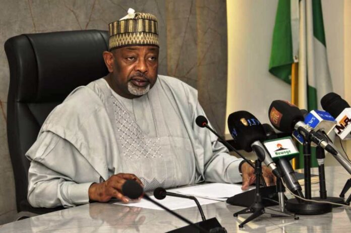 Kyari The Hon. Minister of Agriculture and Food Security,Sen Abubakar Kyari, during the inauguration of the National Task Force on the European Union Deforestation Regulation.