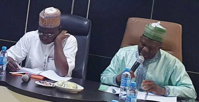National Boundary Commission Senate Oversight Visit1 Sanator Binos Dauda Yaroe Chairman Senate Committee on States and Local Government Administration and Surv. Adamu Adaji Director-General of the National Boundary Commission