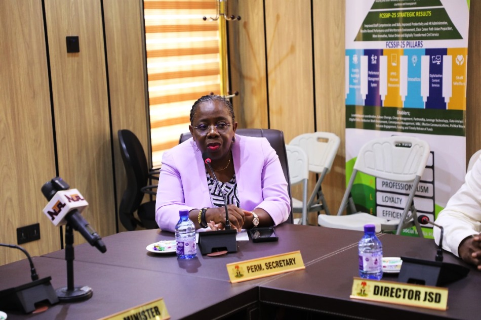 Chairman of the Committee for the investigation, Permanent Secretary of the Ministry of Interior, Dr. Magdalene Ajani, making her remarks on the assignment of the Investigative Panel