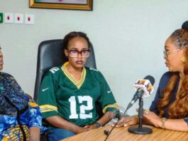 The Honourable Minister of Women Affairs, Barrister (Mrs) Uju Kennedy-Ohanenye joined with Ex-Private Ruth Ogunleye