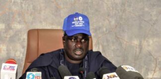 The Minister of State for Agriculture and Food Security, Sen Dr Aliyu Sabi Abdullahi, during the 2024 World Food Day Ministerial Press Briefing in Abuja.