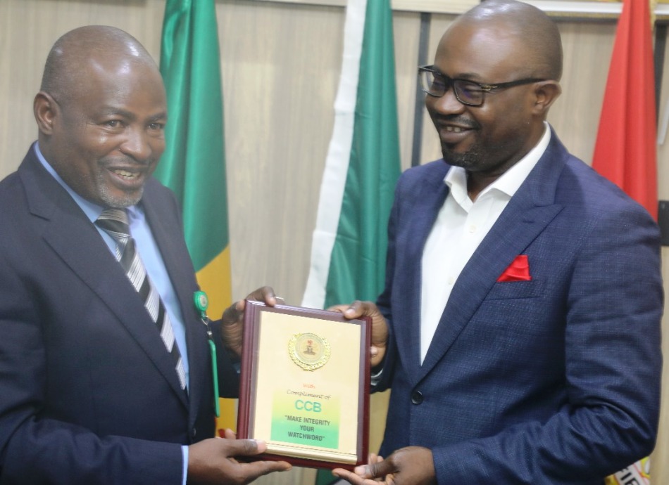 L-R: Ag. Chairman, CCB, Barr. Murtala Aliyu Kankia and Hon. Minister of Interior, Dr. Olubunmi Tunji-Ojo