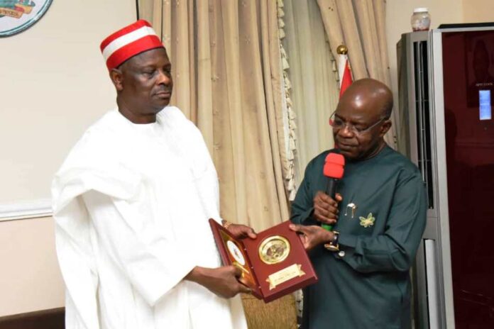 Governor Alex Otti Receives 2023 NNPP Presidential candidate, Senator Rabi'u Musa Kwankwaso And Graduands Of Nigeria Police Academy