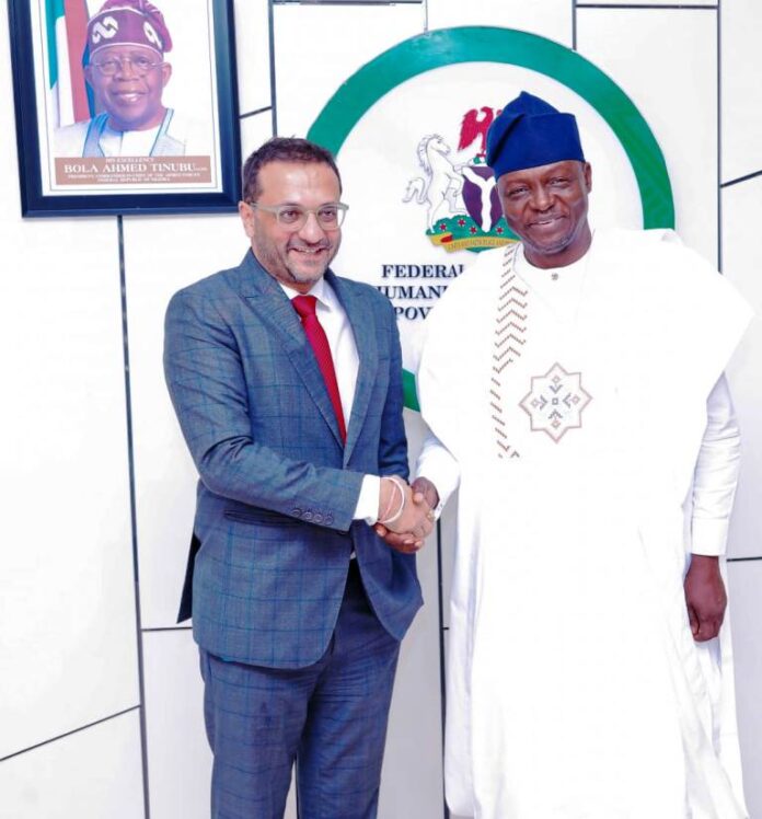 Humanitarian Ministry To Partner UN Agencies1 Right, Honourable Minister of Humanitarian Affairs and Poverty Reduction, Prof. Nentawe Goshwe Yilwatda with the Country Representative, United Nations High Commissioner for Refugees, Arjun Jain, during a courtesy visit on the Minister by the delegation of UNHCR, at the Ministry Headquarters, Abuja.
