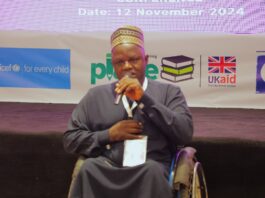 The Executive Secretary, National Commission for Persons with Disabilities, Chief Ayuba Gufwan.
