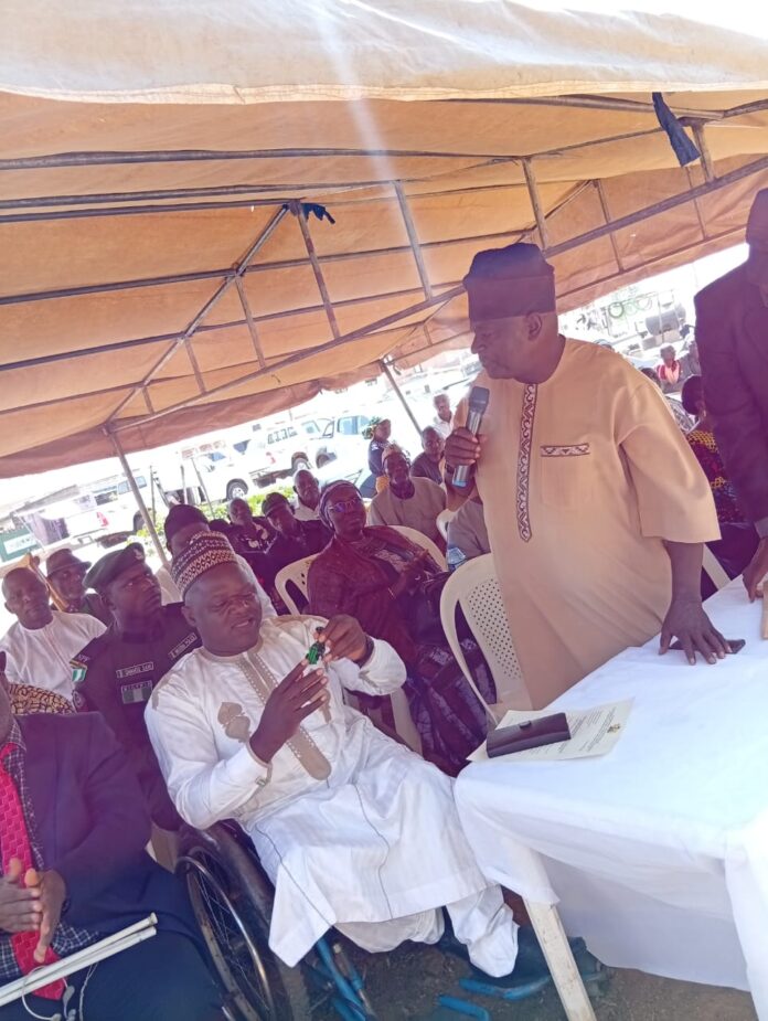 IMG-20241121-WA0151 The Executive Secretary, National Commission for Persons with disabilities, Chief Ayuba Gufwan at PRESS time with Rep. of the Plateau State government, Hon. Peter Nyan Gai.