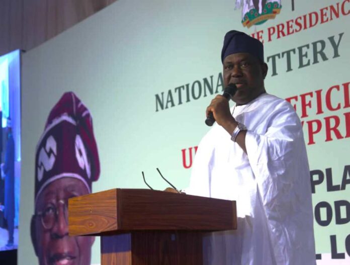 National Lottery Trust Fund 4-Year Strategic Plan1 Secretary to the Government of the Federation, Sen. George Akume, rep. of the President Bola Ahmed Tinubu at the Unveiling of NLTF Strategic Plan in Abuja.