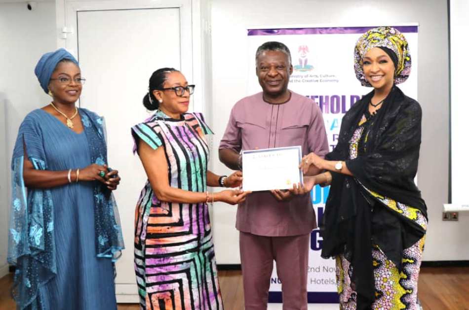 NESG. Private Sector Co-Chair. Ngozi Ngoka, Former Minister, of FEDERAL MINISTRY of TOURISM, LOLA ADE-- JOHN, NESG. Dr. Ikenna Nwosu and Minister of FEDERAL MINISTRY ART, CULTURE, TOURISM and CREATIVE ECONOMY, HANNATU MUSA MUSAWA.