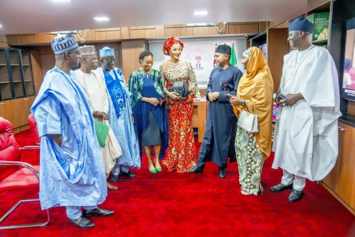 Senator Lado Commends President Tinubu’s Strategic Ministerial Appointments 3 THE SPECIAL ADVISER TO THE PRESIDENT ON SENATE MATTERS, Senator Basheer Lado (3RD TO THE RIGHT) AMIDST THE NEW MINISTERS