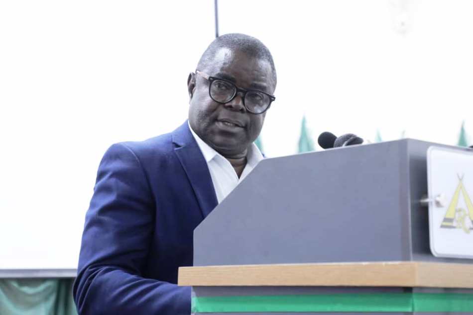 Dr Azeez Aderemi, Director Speciality Hospital Division, delivering the Permanent Secretary's speech at the 2024 National Oral Health / Noma Day commemoration ceremony at the Reiz Continental Hotel Abuja.