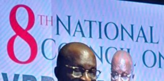 Honourable Commissioner, Delta State Ministry of Oil and Gas, Hon. Peter Okagbare Uviejitobor delivering his welcome address at the opening ceremony of the technical session of the 8th National Council on Hydrocarbons in Asaba, Delta State.