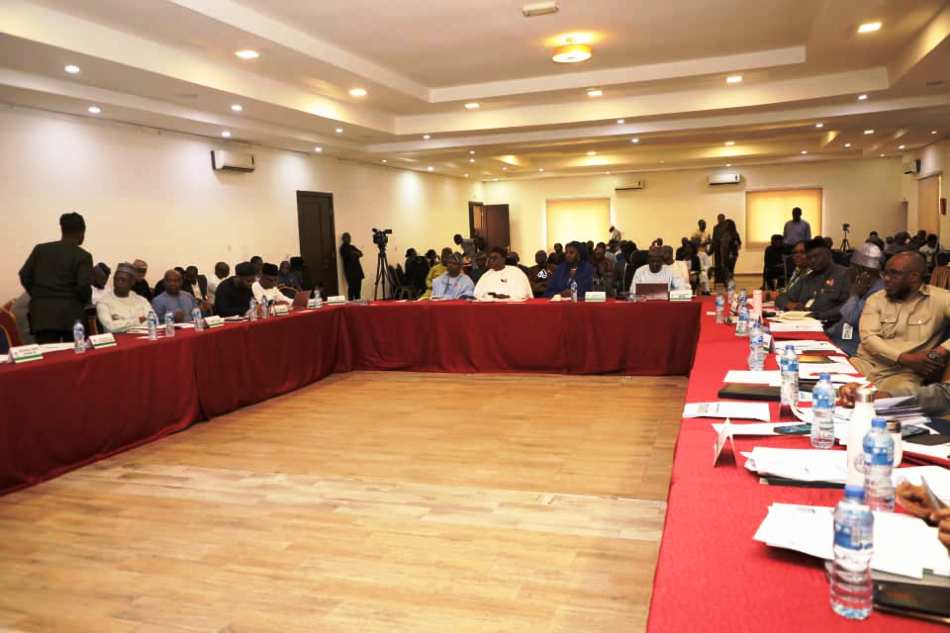 Group Picture of Members of the Oversight Ministerial Committee on BHCPF & Top Management Staff of the Ministry including Stakeholders at the 9th Meeting for year 2024 held @ Hawthorn Suites Hotel Garki, Abuja.