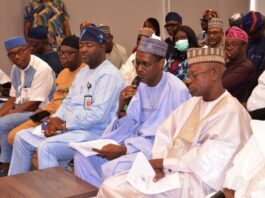 Minister for Housing and Urban Development Arc Ahmed Musa Dangiwa, and Minister of State, Rt Hon Yusuf Abdullahi Ata during an interactive session with the House of Representatives Committee on Housing and Habitat led by Hon Abdulmumini Jibrin, Thursday, November 28th, 2024.