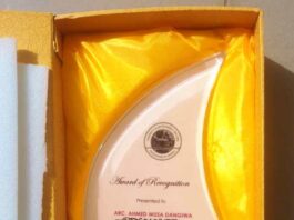 Occassion of the 2024 PEWAN Annual Lecture and conferement of Award of Recognition as Consistent Champion of Accessible Mortgage and Affordable Housing on Hon Minister Arc. Ahmed Musa Dangiwa, represented by the Director Press and Public Relations, Salisu Badamasi Haiba, at Lagos Chamber of Commerce and Industry, Thursday, November 28th, 2024.