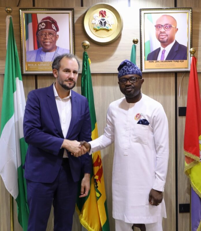 Dr. Tunji-Ojo harps on Private Security Sector2 R-L: Dr. Olubunmi Tunji-Ojo, Minister of Interior and Jean-Michel Rousseau, Head, Business & Security Division DCAF