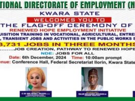 NDE Recruits 2,285 Unemployed Persons In Kwara