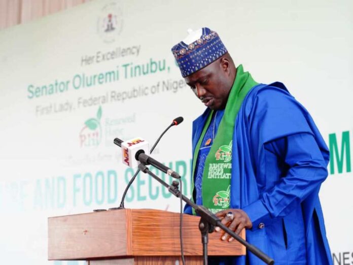 The Minister of State for Agriculture and Food Security, Sen Dr Aliyu Sabi Abdullahi, at the event in Abuja.