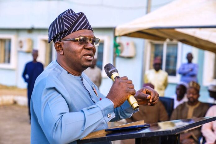 Utsev Honourable Minister of Water Resources and Sanitation, Engr. Prof. Joseph Terlumun Utsev during the Commissioning