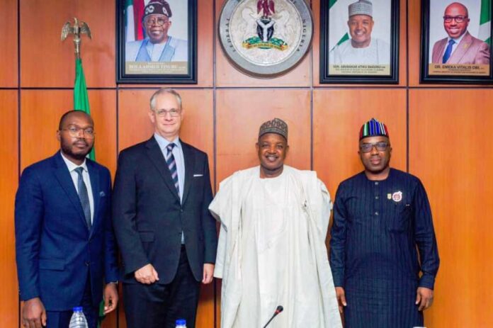 World Bank For Hope Project The Hon. Minister of Budget and Economic Planning flanked to the left by the International Monetary Fund (IMF) Mission Chief for Nigeria, Mr. Axel Schimmelpfenning, Mr. Christian H. Ebeke, the IMF Resident Representative for Nigeria and the Permanent Secretary MBEP, Dr. Vitalis Obi mni, during the courtesy visit yesterday.