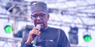 Chairman, National Sports Commission, Mallam Shehu Dikko declaring open the 2-day capacity workshop for Sports officers/professionals of the NSC at the media centre, MKO Abiola National Stadium Abuja recently