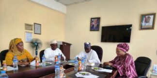 DG, NTAC, Rt. Hon.Yusuf Buba Yakub as he leads a delegation comprising the Director of Programmes at NTAC, Amb.Zakari Usman, and the Charge' d'Affaires of Nigeria in Liberia, Mrs Bola Muhammad, among others, to engage with TAC Scheme Volunteers serving in that country on Thursday, May 29, 2025, in Monrovia.